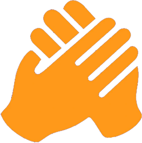 Helping Hands Logo. Two hands coming together.